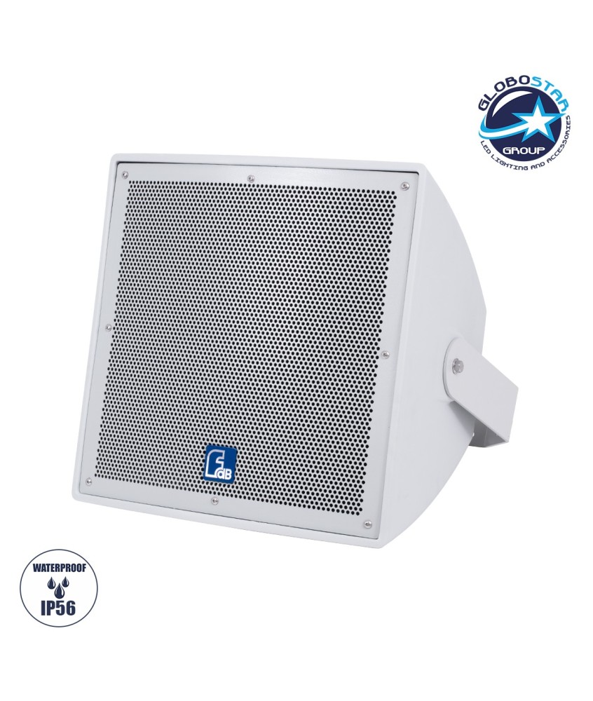 GLOBOSTAR® FDB LT212T 98009 Επιτοίχιο Παθητικό Ηχείο Εγκαταστάσεων με Μετασχηματιστή 100V & 8Ω - 300W RMS (1200W Peak) - 1 x 12" Inches LF & 1 x 1.7" Inches HF - Αδιάβροχο IP56 - Λευκό - Μ40.7 x Π37.8 x Υ41.1cm - 2 Χρόνια Εγγύηση